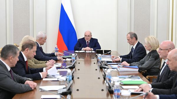 Председатель правительства РФ Михаил Мишустин проводит совещание с вице-премьерами РФ. 25 декабря 2023