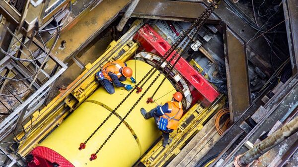 Cтроительство тоннеля в рамках реконструкции Голутвинского подводного газопровода в Москве