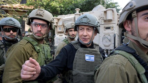 Премьер-министр Израиля Биньямин Нетаньяху в секторе Газа. Архивное фото