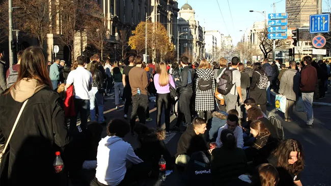 Протесты в Белграде