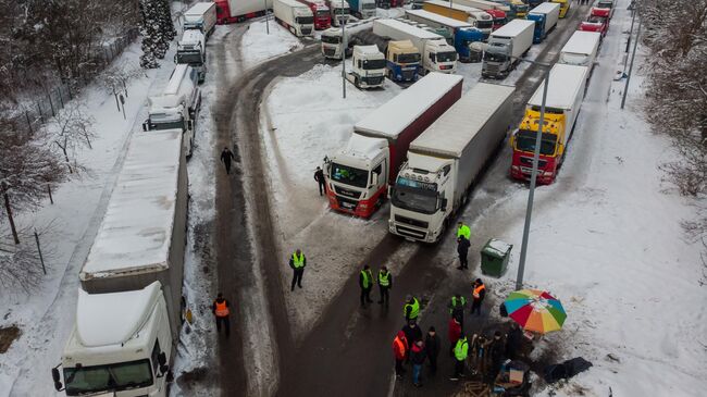 Грузовики на польско-украинской границе