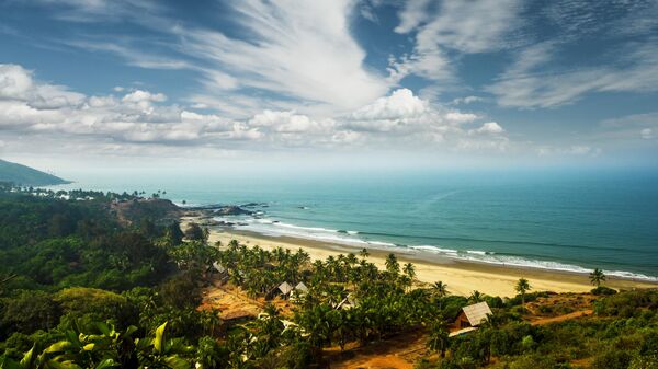 Вид на пляж в штате Гоа