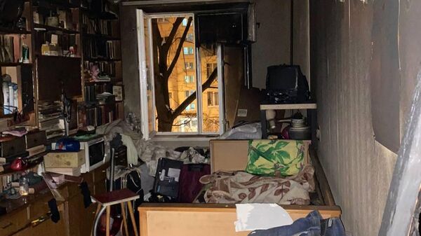 Место пожара в квартире жилого дома в Москве. 28 декабря 2023