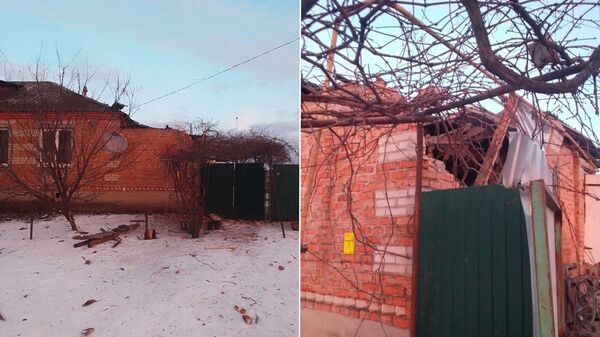 Последствия обстрела села в Курской области. 28 декабря 2023