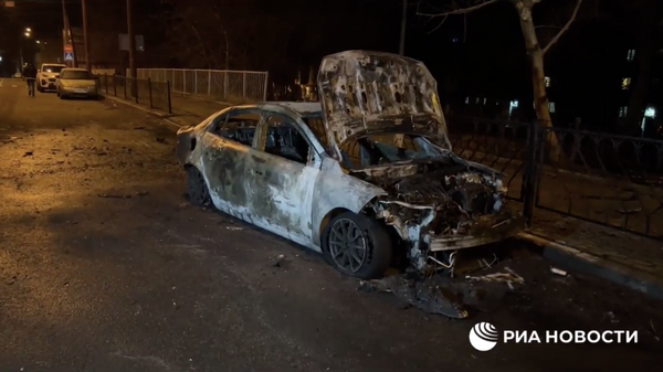Последствия обстрела Донецка украинскими войсками в новогоднюю ночь. 1 января 2024