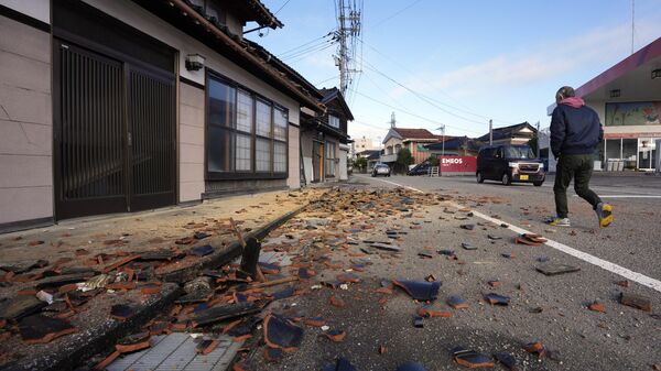 Последствия землетрясения в префектуре Исикава в Японии