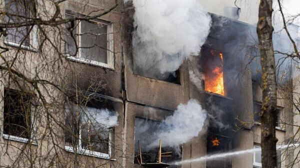 Взрыв в частном доме в Вильнюсе