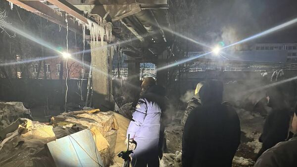 Прорыв на теплотрассе от котельной ЗАО КСПЗ в Подольске. 5 января 2024