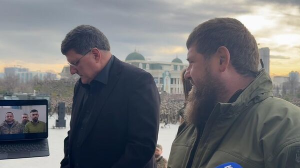 Встреча Кадырова с бывшим американским разведчиком Риттером в Грозном