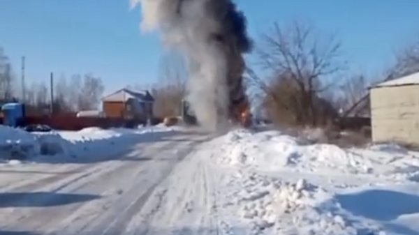 Пожар в экскурсионном автобусе у села Пощупово в Рязанской области. 5 января 2024