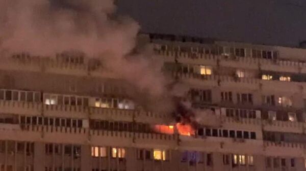Пожар в доме на улице Большая Тульская в Москве