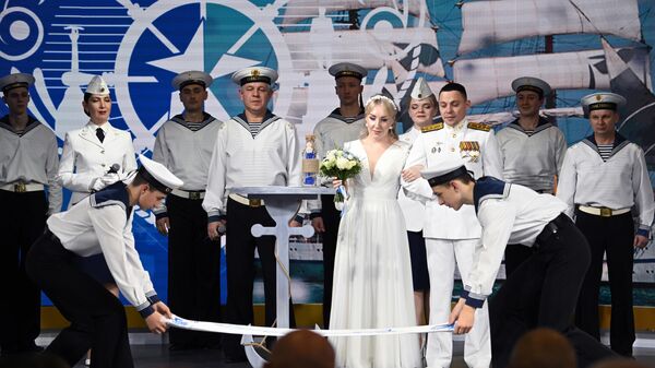 Севастопольская флотская свадьба на выставке Россия на ВДНХ
