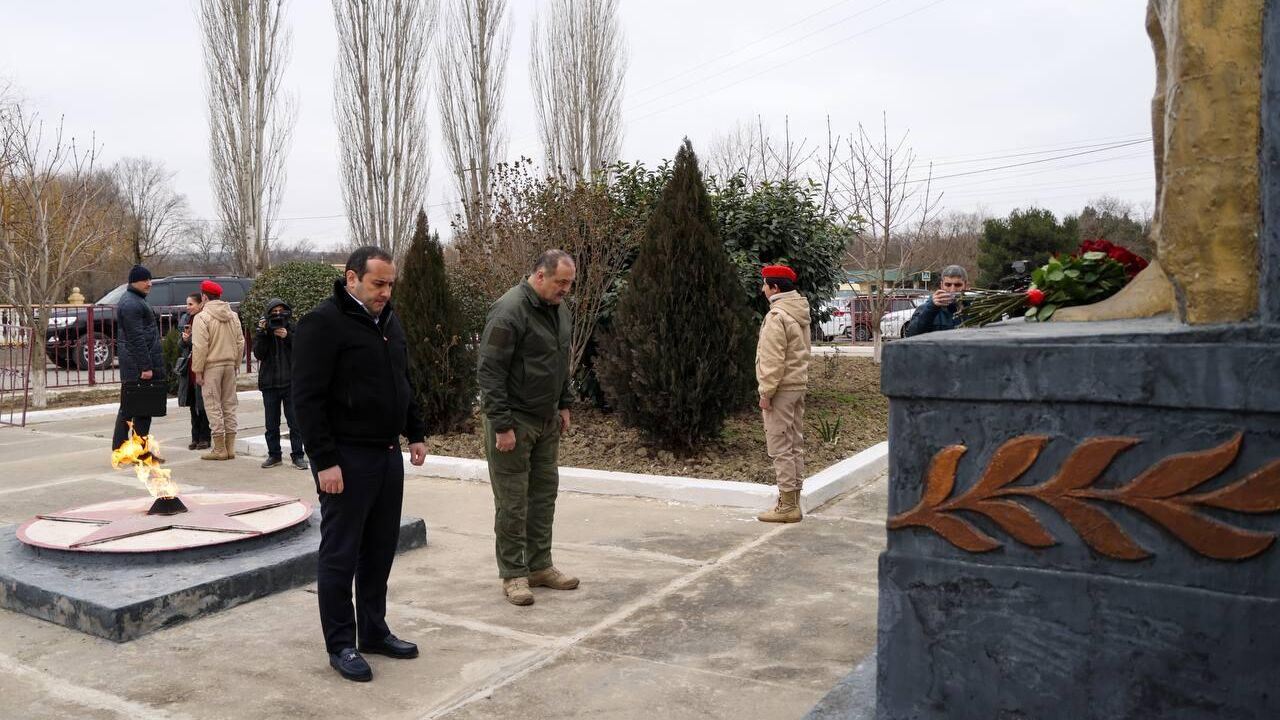 Открытие памятника участникам специальной военной операции в Новокаякенте  - РИА Новости, 1920, 10.01.2024