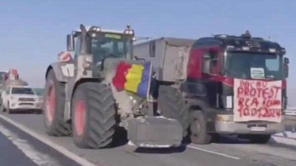Акция протеста фермеров в Румынии