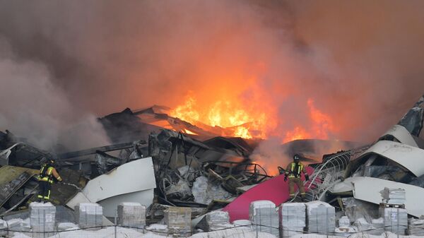 Пожар на складе Wildberries в Пушкинском районе Санкт-Петербурга. 13 января 2024