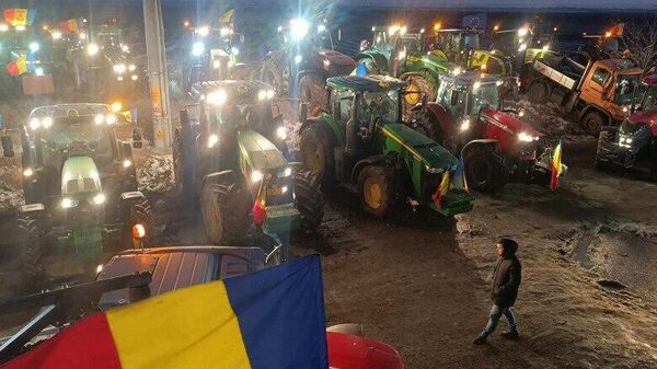 Румынские фермеры блокируют пункт пропуска на границе с Украиной