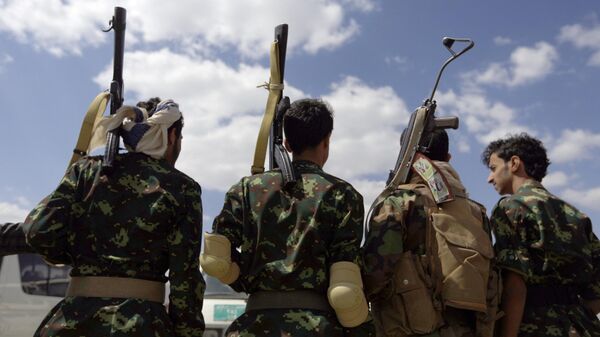 Вооруженные хуситы в столице Йемена Сане
