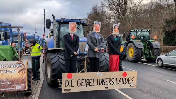 Дымовые шашки и тысячи тракторов: протест фермеров в Берлине