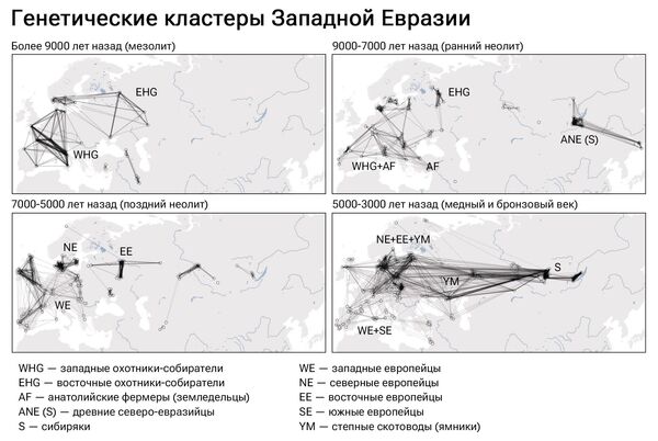 Генетические кластеры Западной Евразии