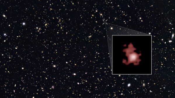 Самая старая черная дыра, обнаруженная международной группой ученых с помощью телескопа Джеймс Уэбб