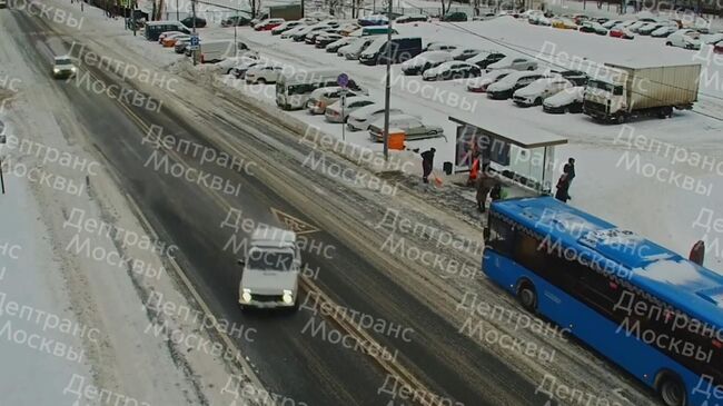 Момент потери управления водителем Нивы перед ДТП