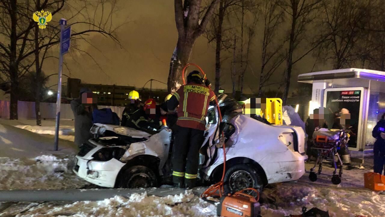 Место происшествия, где в результате ДТП погиб пешеход в Москве. 21 января 2024 - РИА Новости, 1920, 21.01.2024