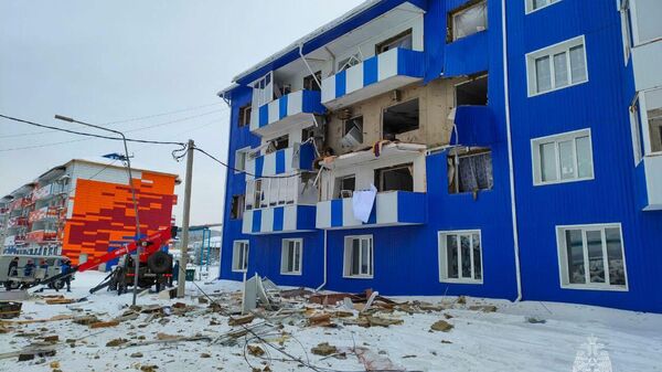  Последствия взрыва газа в жилом доме в Томмоте в Якутии 24 января 2024 года