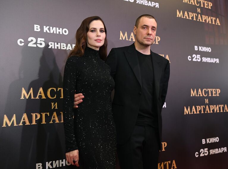 Актеры Юлия Снигирь и Евгений Цыганов на премьере фильма Мастер и Маргарита в киноцентре КАРО 11 Октябрь