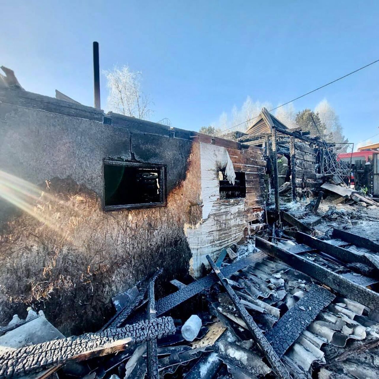 При пожаре в доме в Иркутской области погибли два человека - РИА Новости,  25.01.2024