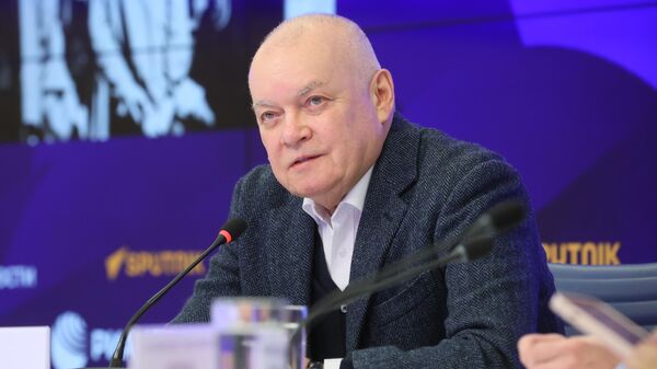 Генеральный директор Международной медиагруппы Россия сегодня Дмитрий Киселев участвует в презентации проекта Освобождение. Путь к Победе. 25 января 2024