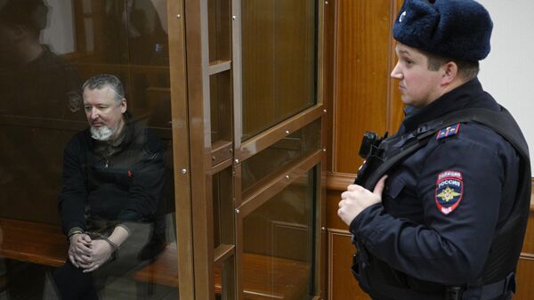 Игорь Стрелков (Гиркин) во время оглашения приговора в Мосгорсуде