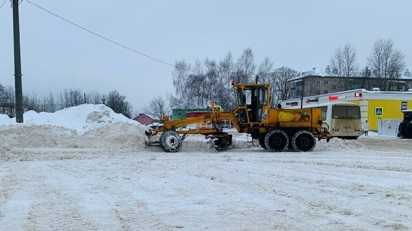 Уборка снежного покрова в городе Тейково Ивановскойй области