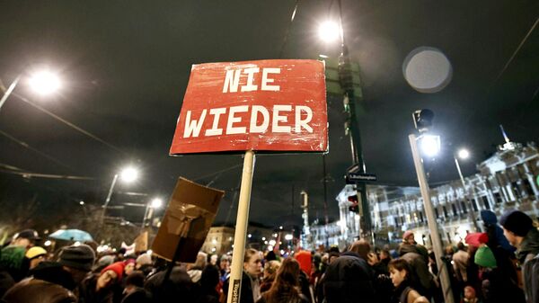 Митинг перед парламентом Австрии в центре Вены. 26 января 2024