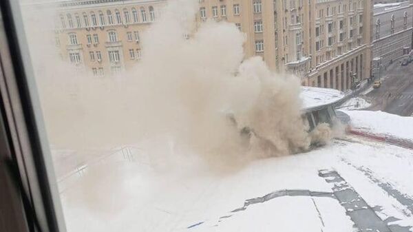 Пожар в театре Сатиры в Москве