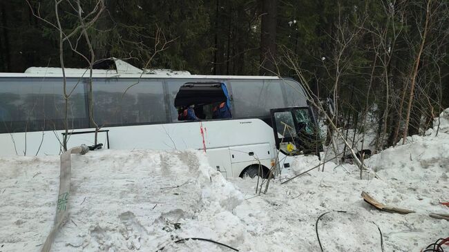 На месте ДТП с участием автобуса в Свердловской области