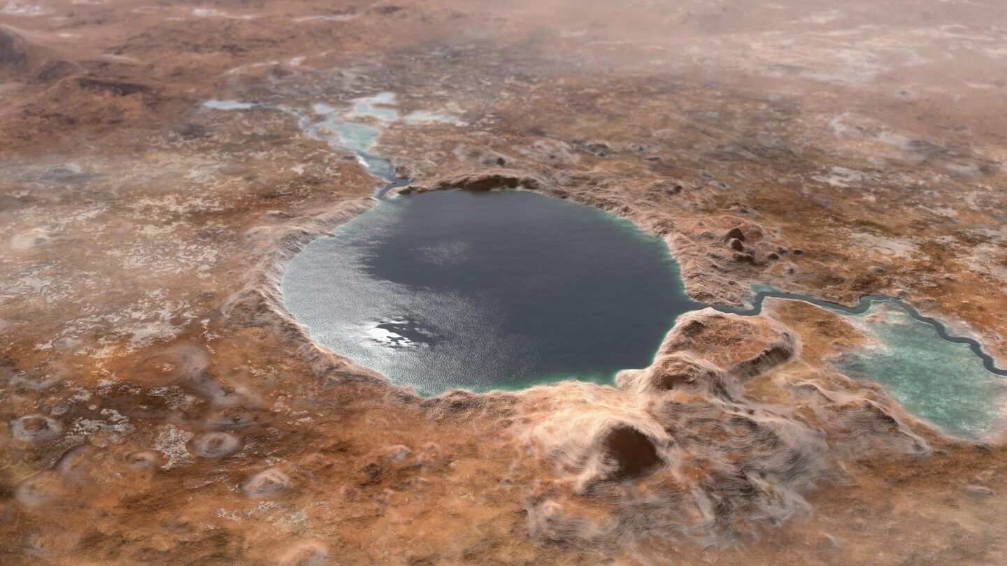 Древнее озеро в юго восточной части сибири. Марсианский кратер езеро. Озеро езеро на Марсе. Кратер Джезеро на Марсе. Кратер озеро на Марсе.