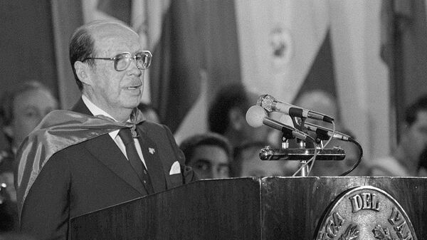 Президент Парагвая Альфредо Стресснер, 1987 