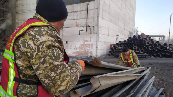 Восстановительные работы после аварии на ТЭЦ в Бишкеке