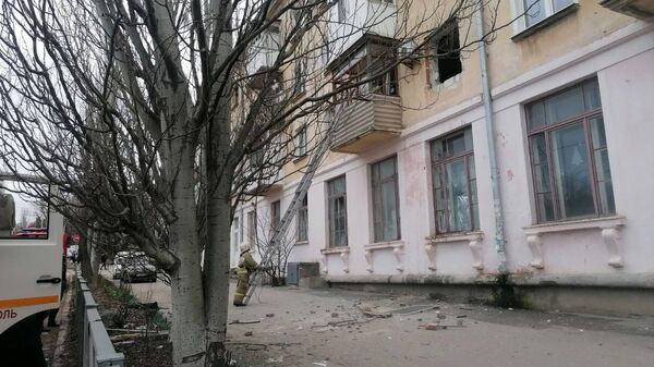 Место происшествия, где в частном доме произошел взрыв газа в Севастополе