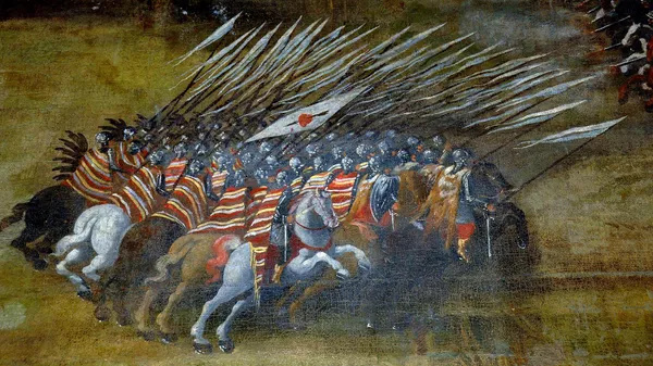 Клушинская битва. Атака польских крылатых гусар, 1610 год