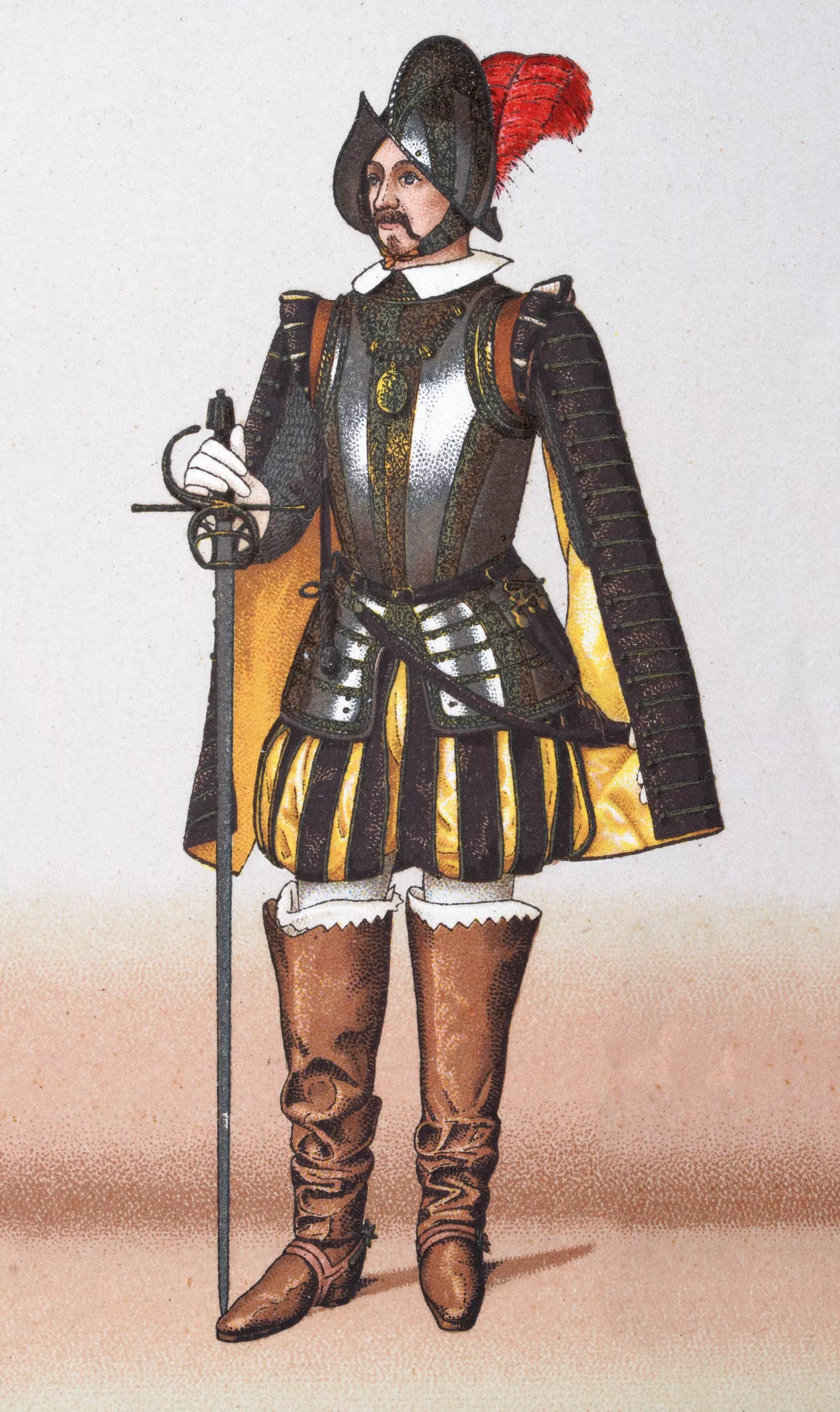 Иллюстрация французского солдата 17 века