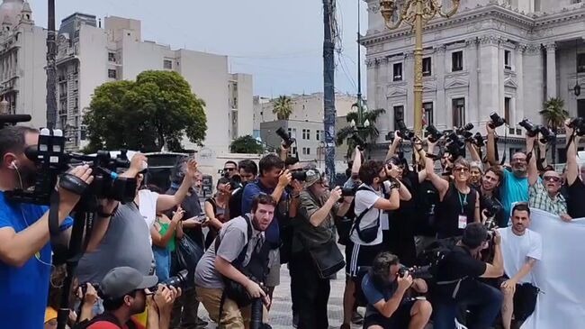 Акция у здания конгресса в Аргентине против действий полиции