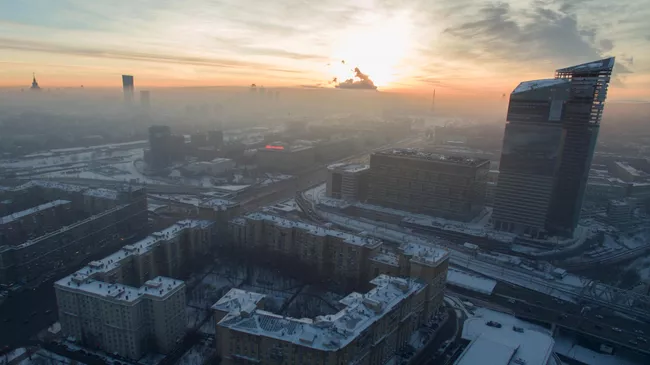 Жилые кварталы в районе Кутузовского проспекта в Москве