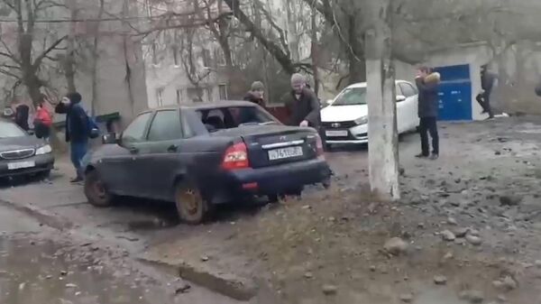 Кадры с места обстрела ВСУ в Белгороде