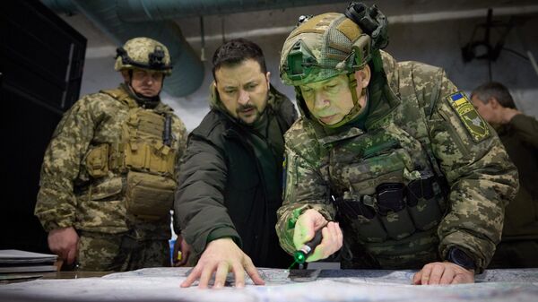 Президент Украины Владимир Зеленский и командующий Сухопутными войсками Украины Александр Сырский
