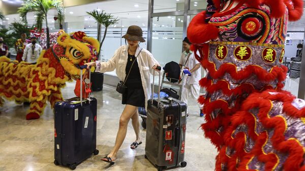 Китайская туристка в аэропорту Манилы
