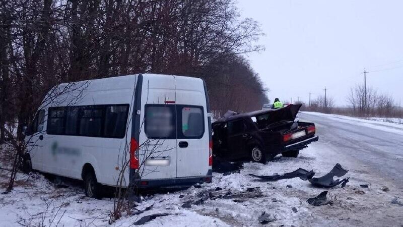 ДТП в Верхнемамонском районе на 7 км автодороги Верхний Мамон-Гороховка-Ольховатка в Воронежской области - РИА Новости, 1920, 12.02.2024