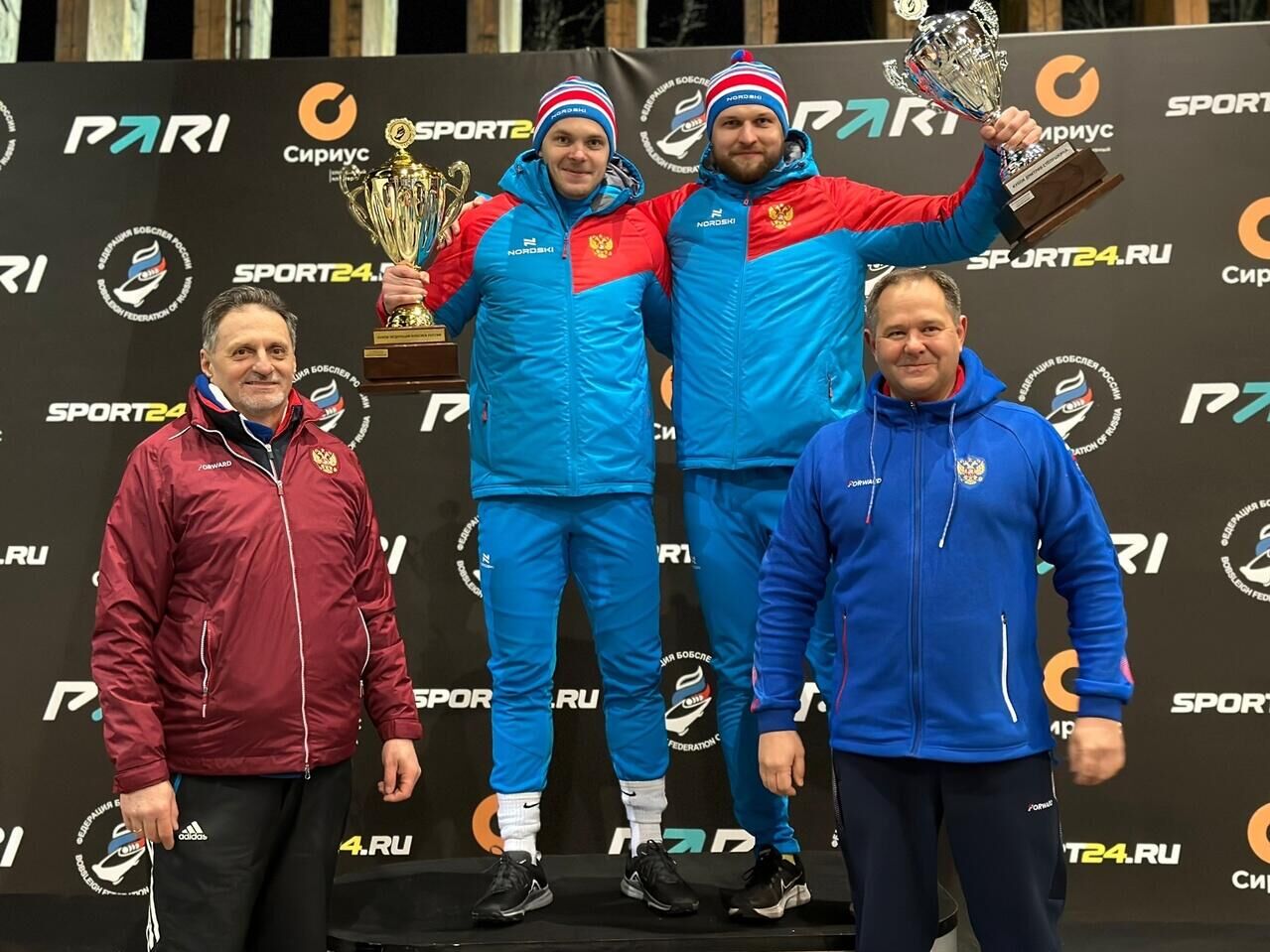 Бобслеисты Ростислав Гайтюкевич и Алексей Лаптев Бобслеисты Ростислав Гайтюкевич и Алексей Лаптев - РИА Новости, 1920, 16.09.2025