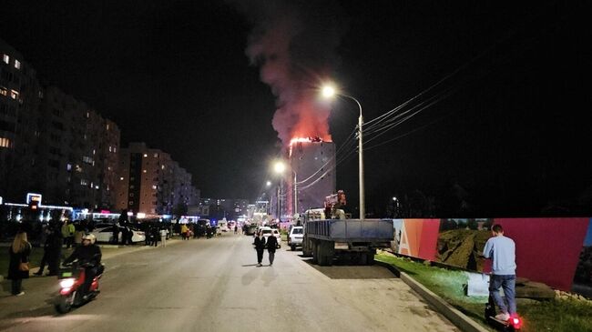 Пожар в жилом доме в Анапе