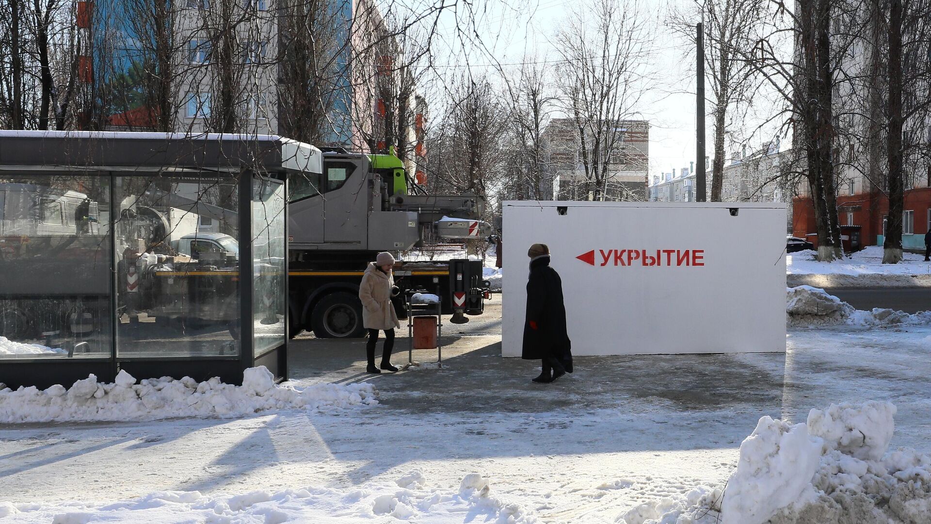 Модульное укрытие для защиты людей при обстрелах в Белгороде - РИА Новости, 1920, 25.02.2024